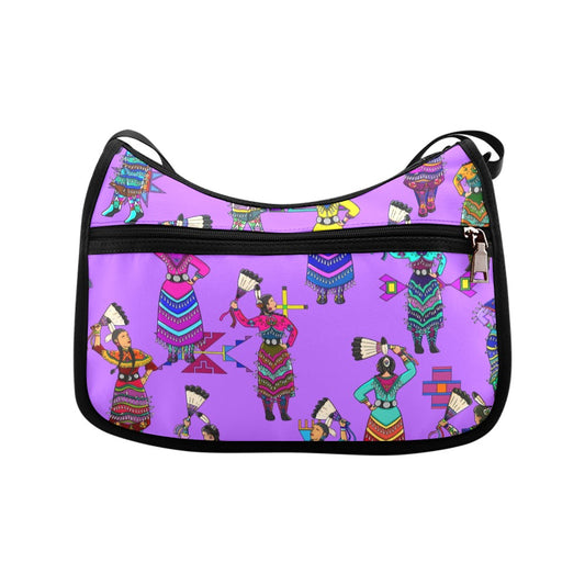 Women's Jingle Dancers Purple Crossbody Bag
