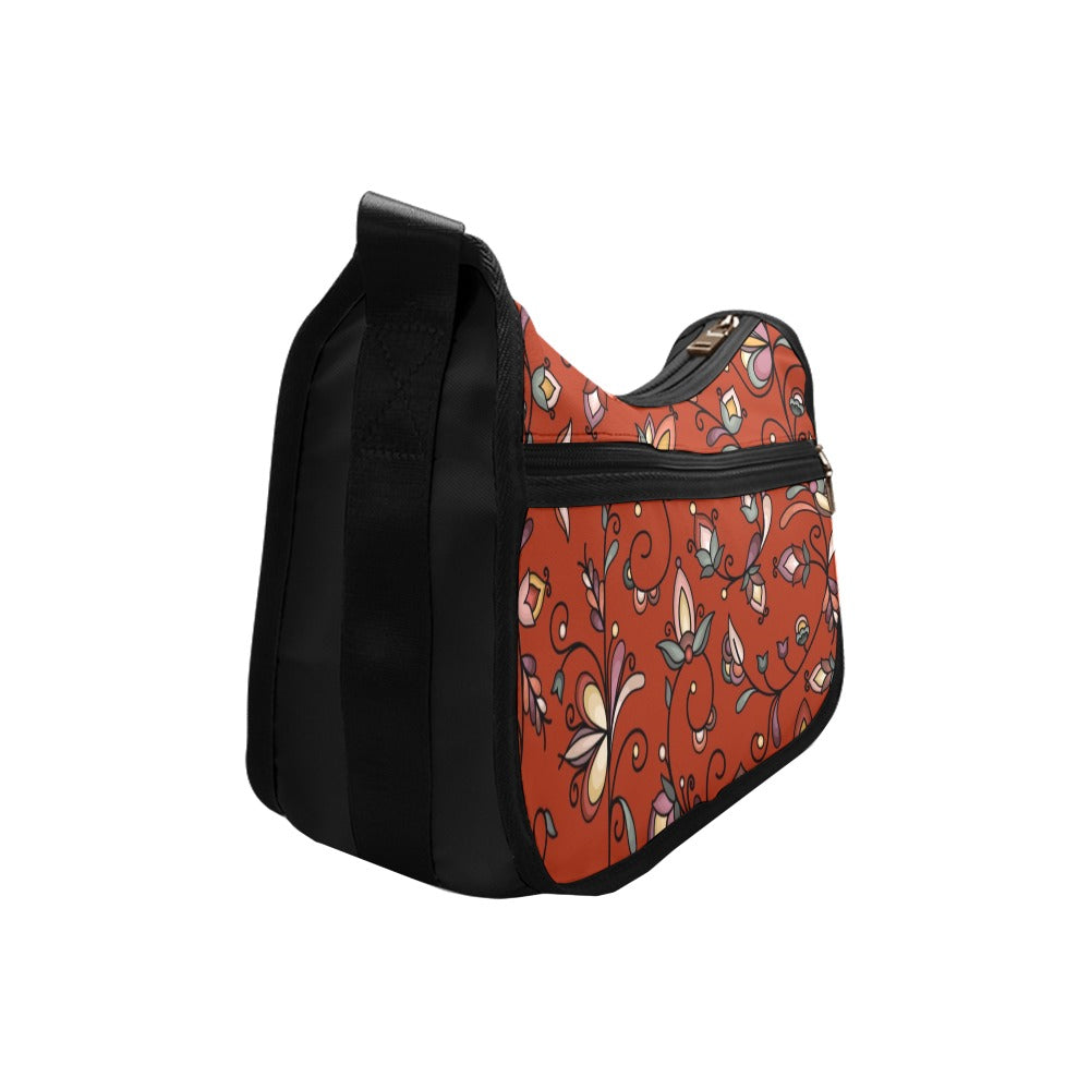 Burnt Sky Petals Red Crossbody Bag