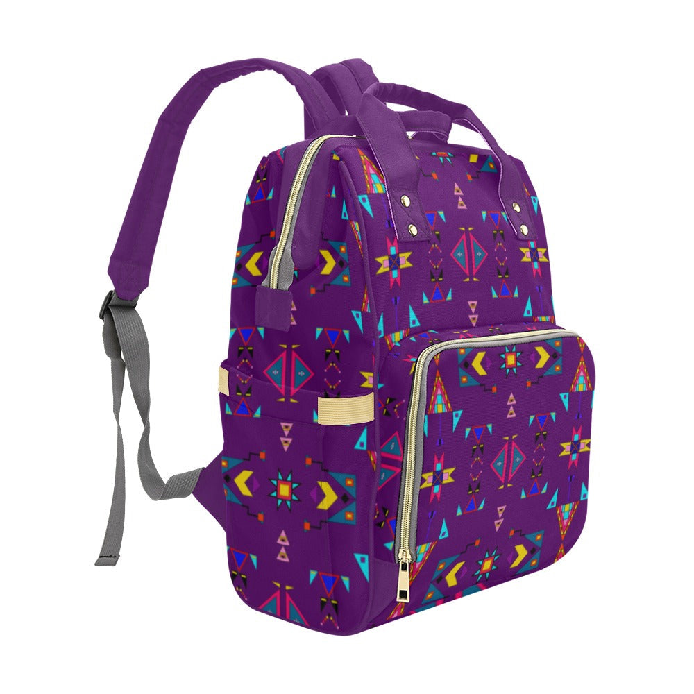 Enemy Territory Berry Multi-Function Diaper Backpack