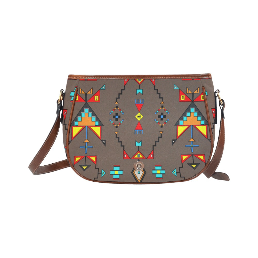 Sentinel of the Plains White Saddle Bag/Large