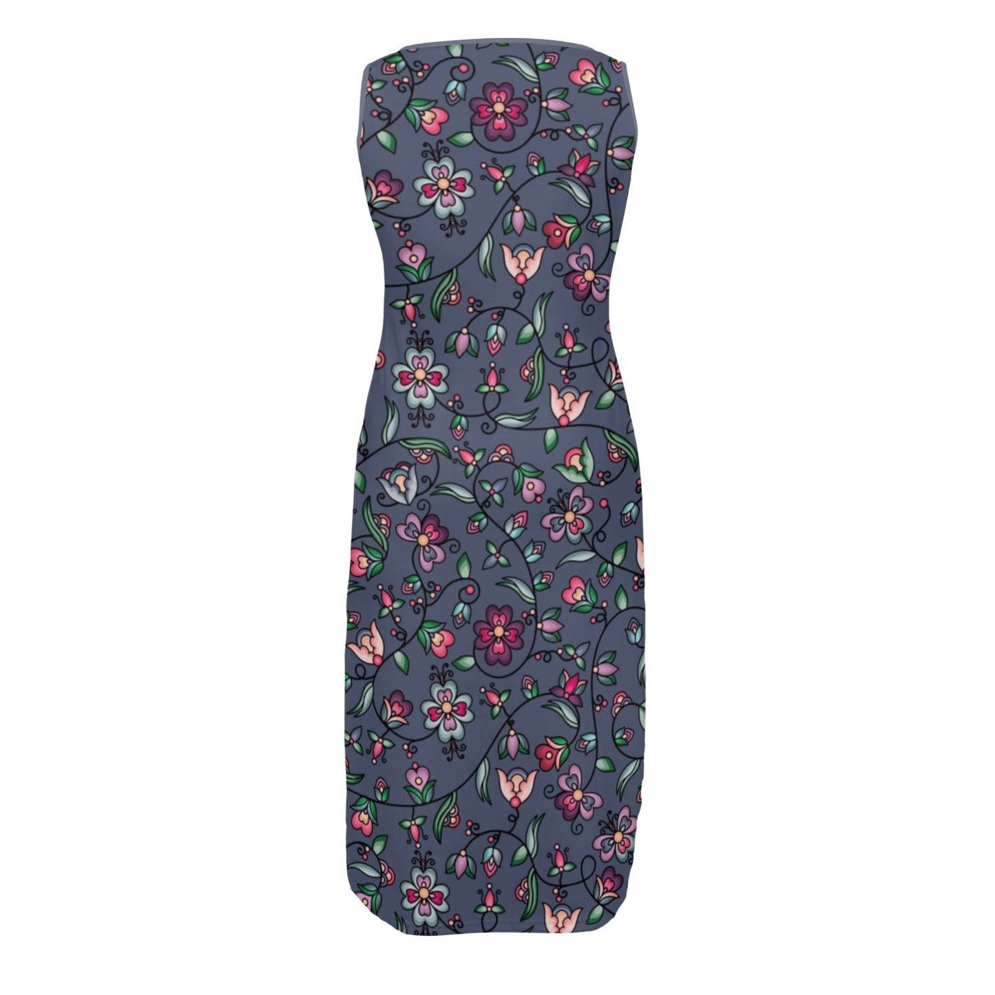 Amber Evening Garland Blue Phaedra Sleeveless Open Fork Long Dress