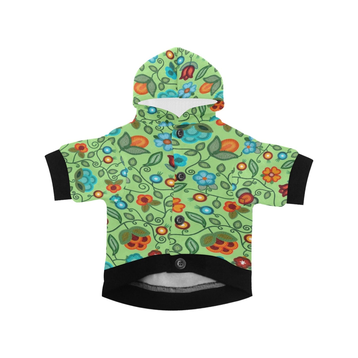 Prairie Fire Petals Sage Pet Hoodie