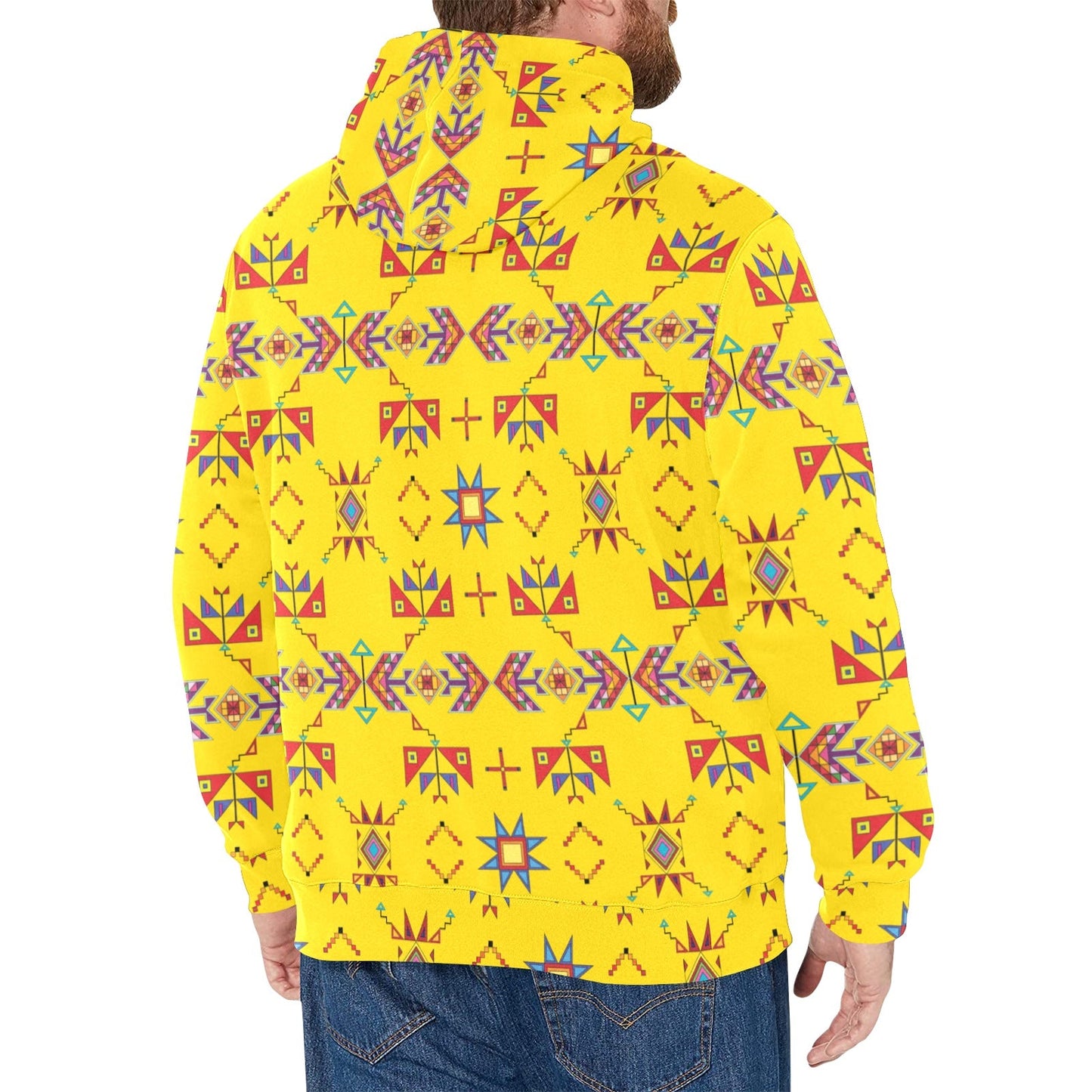 Scattered Generations Maize Men's Long Sleeve Fleece Hoodie