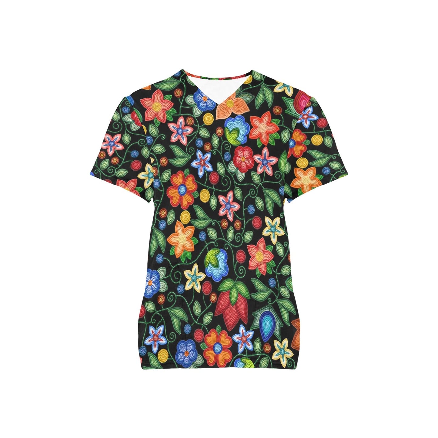 Morning Harmony Black Scrub Top