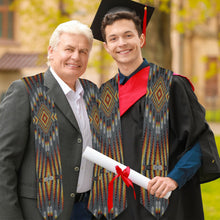 Load image into Gallery viewer, Fire Feather Grey Graduation Stole
