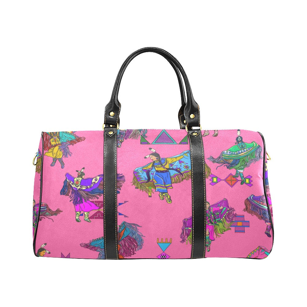 Women's Fancy Dancers Pink Large Travel Bag
