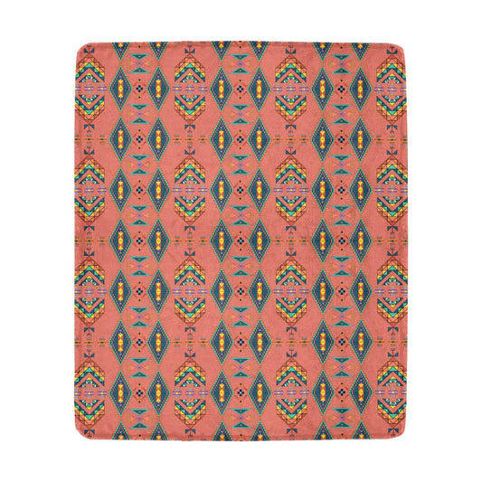 Travois Tipi Canyon Earth Ultra-Soft Micro Fleece Blanket 50"x60"