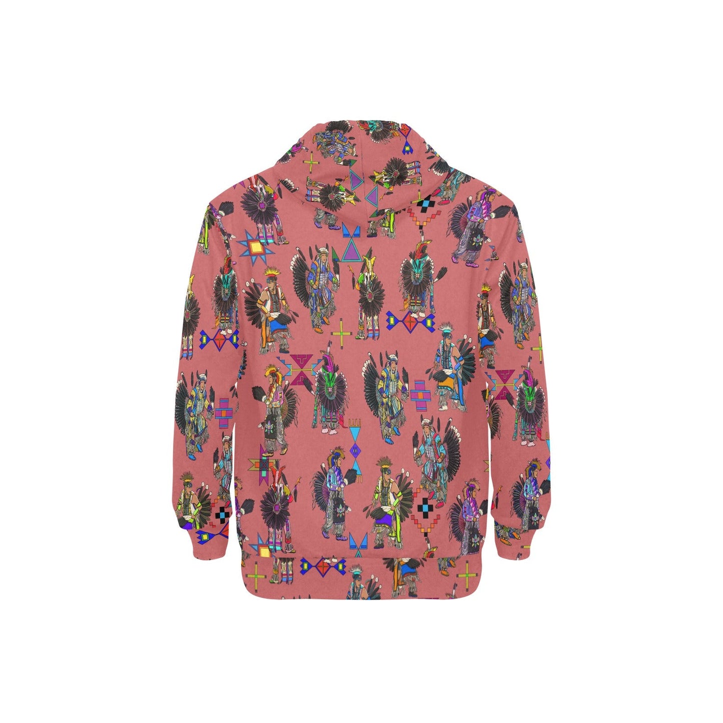 Men's Tradish Dancers Terra Cotta Men's Long Sleeve Fleece Hoodie