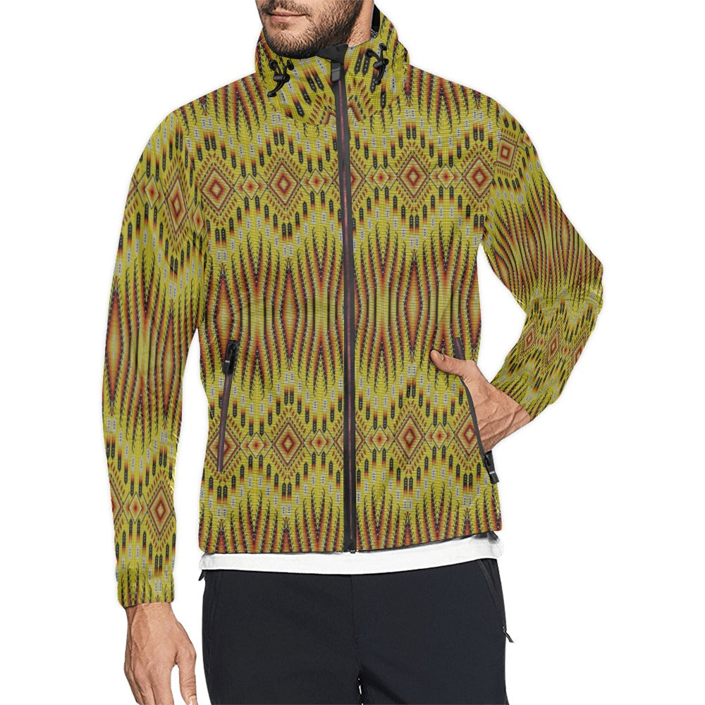Fire Feather Yellow Men's Windbreaker