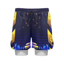 Load image into Gallery viewer, Wolf Star Men&#39;s Sports Shorts with Compression Liner
