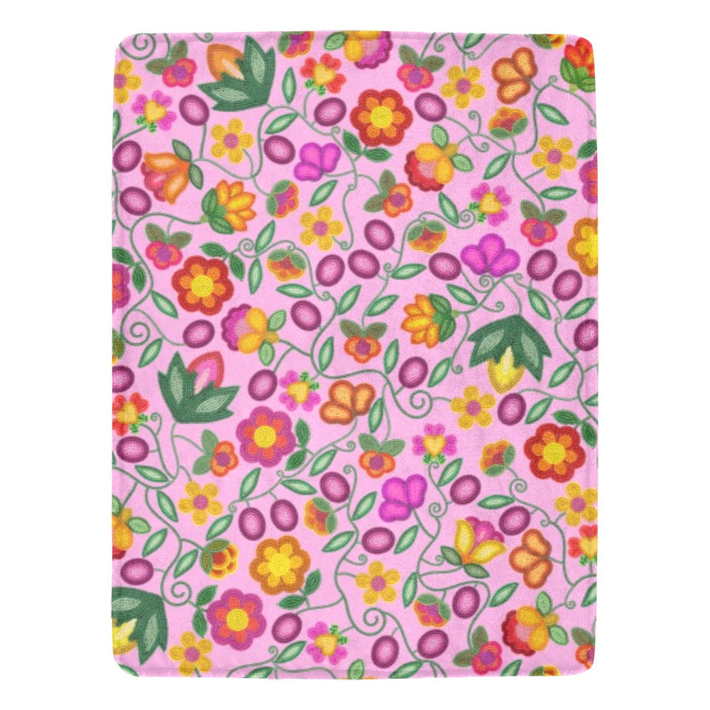 Boreal Bounty Pink X-Large Micro Fleece Blanket