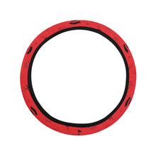 Load image into Gallery viewer, Ledger Dabbles Red Steering Wheel Cover with Elastic Edge
