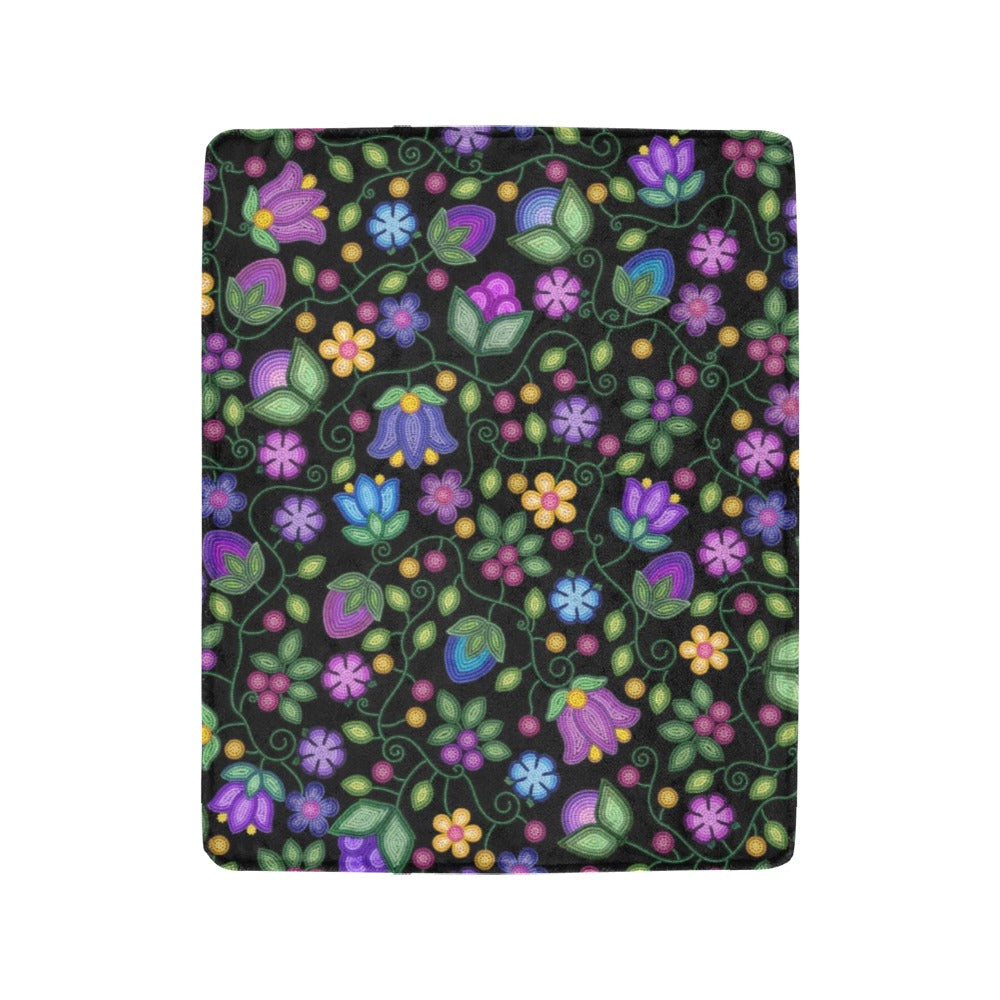 Bloom Uplift Black Ultra-Soft Micro Fleece Blanket 40"x50"