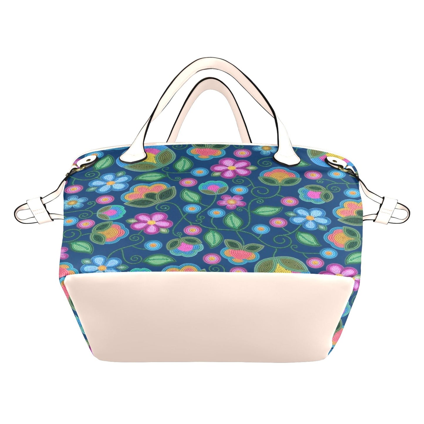 Turquoise Sunbeam Blue Clover Canvas Tote