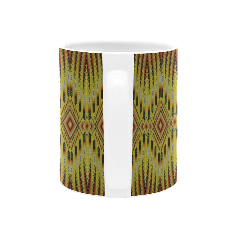 Fire Feather Yellow Mug