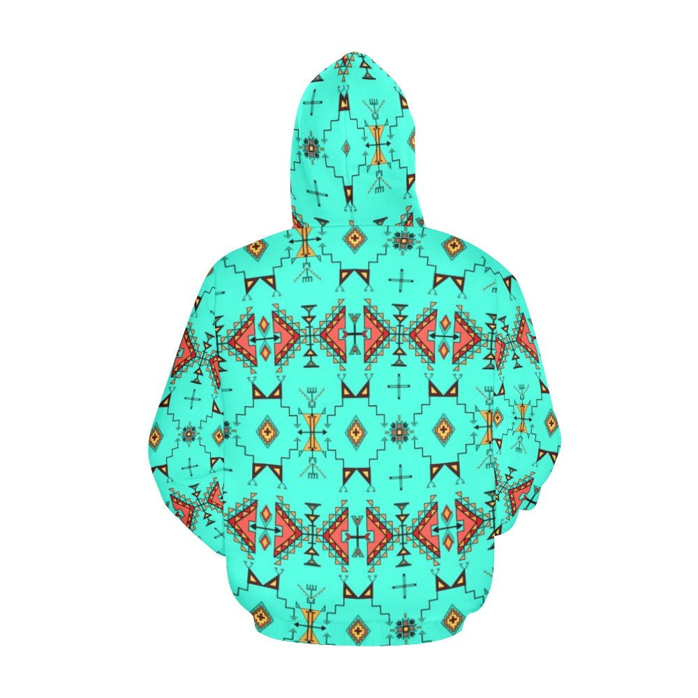 Thunder Flight Turquoise Hoodie for Women