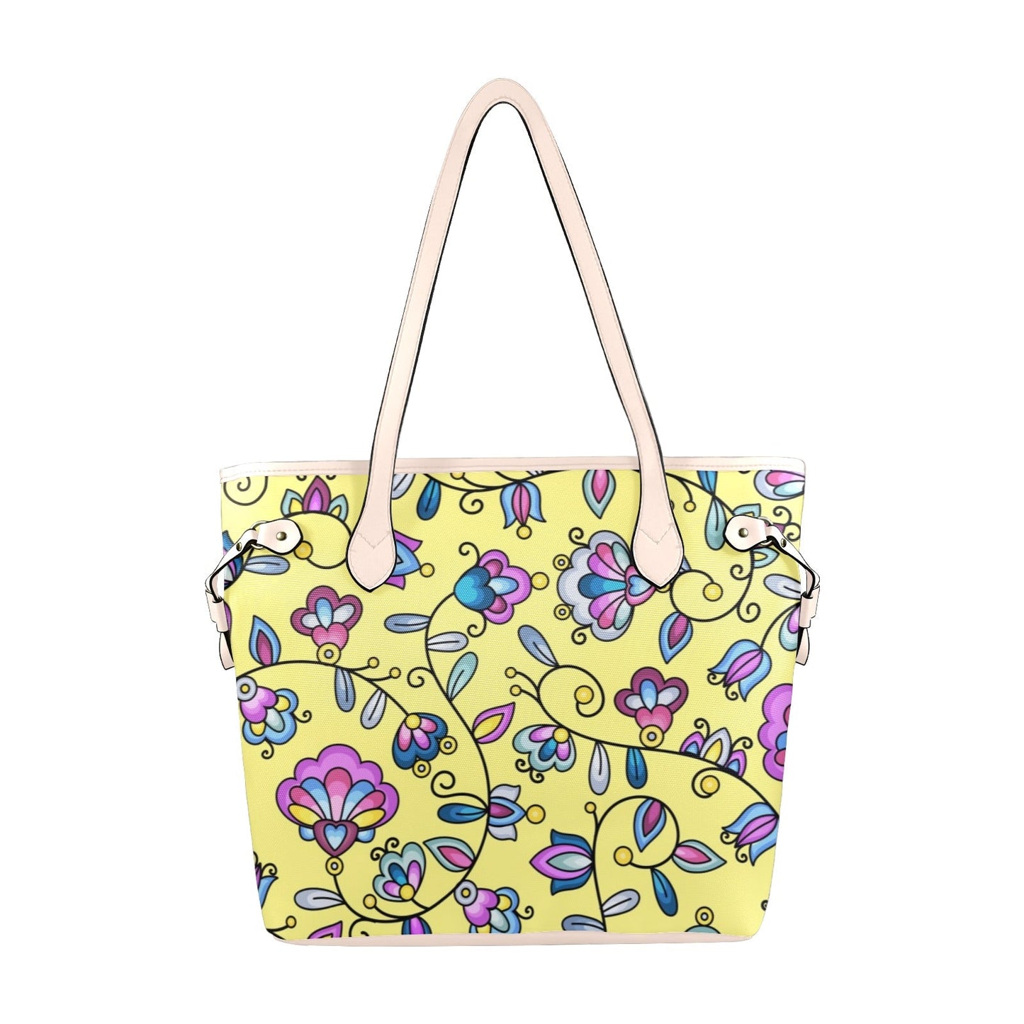 Autumn Bundle Blessing Yellow Clover Canvas Tote Bag
