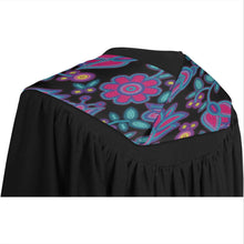 Load image into Gallery viewer, Beaded Nouveau Coal Graduation Stole
