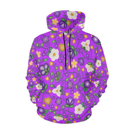 Midnight Moss Bloom Purple Hoodie for Women