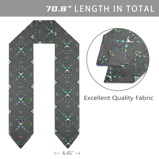 Bear Shield Gray Graduation Stole