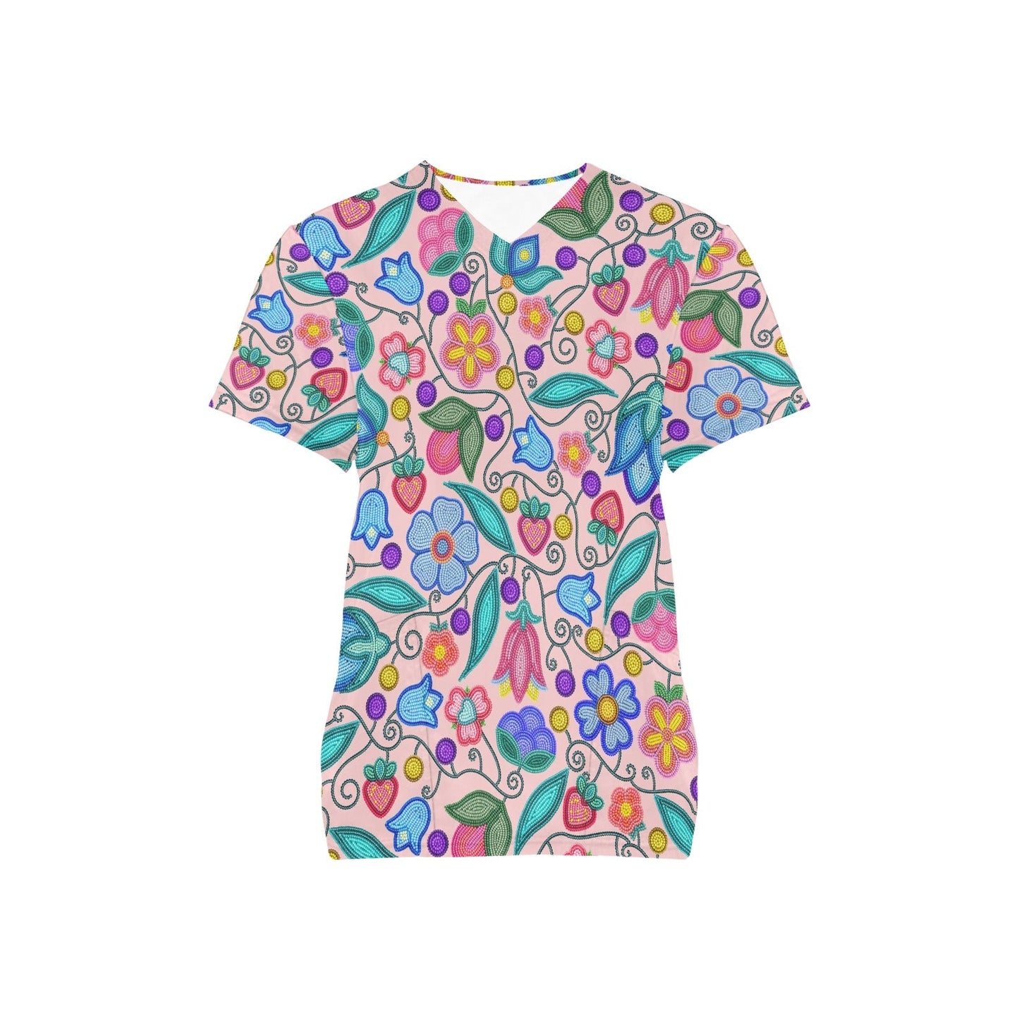 Sweet Offering Pink Scrub Top