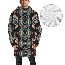 Load image into Gallery viewer, Travois Tipi Black Unisex Sherpa Lined Hooded Coat
