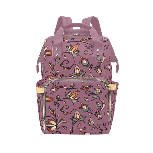 Burnt Sky Petals Magenta Multi-Function Diaper Backpack/Diaper Bag