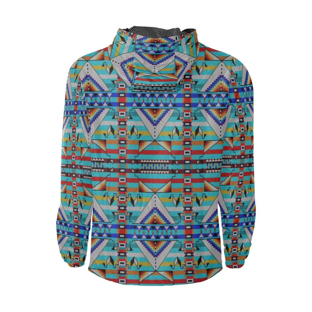 Medicine Blessing Turquoise Men's Windbreaker