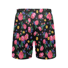 Load image into Gallery viewer, Kokum Ceremony Black Men&#39;s Mid-Length Beach Shorts
