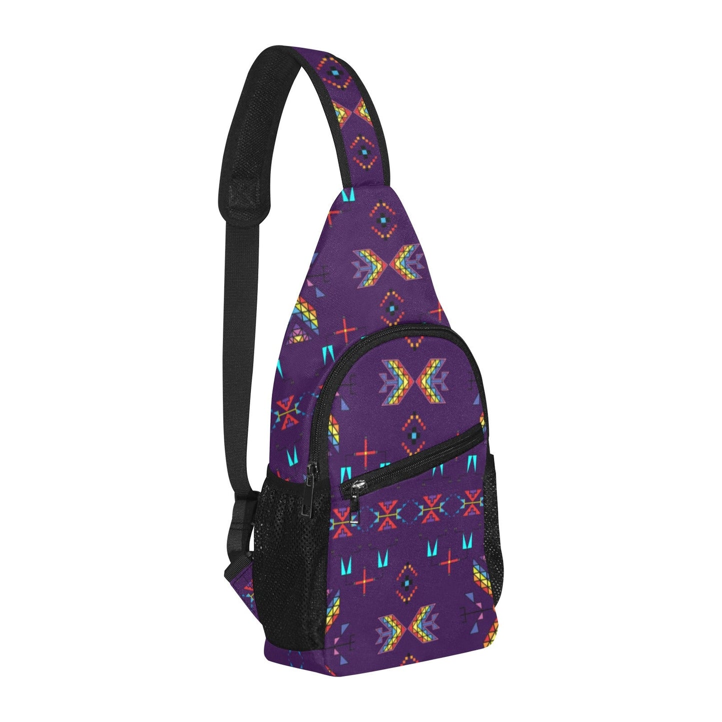 Rainy Chief Rainbow Dark Purple Chest Bag