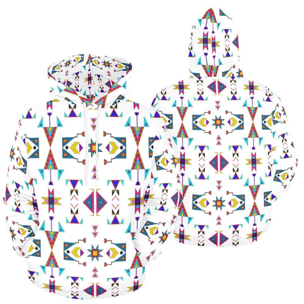 Enemy Territory White Hoodie for Men