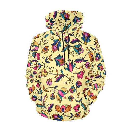 Copper Prairie Petals Yellow Hoodie for Women