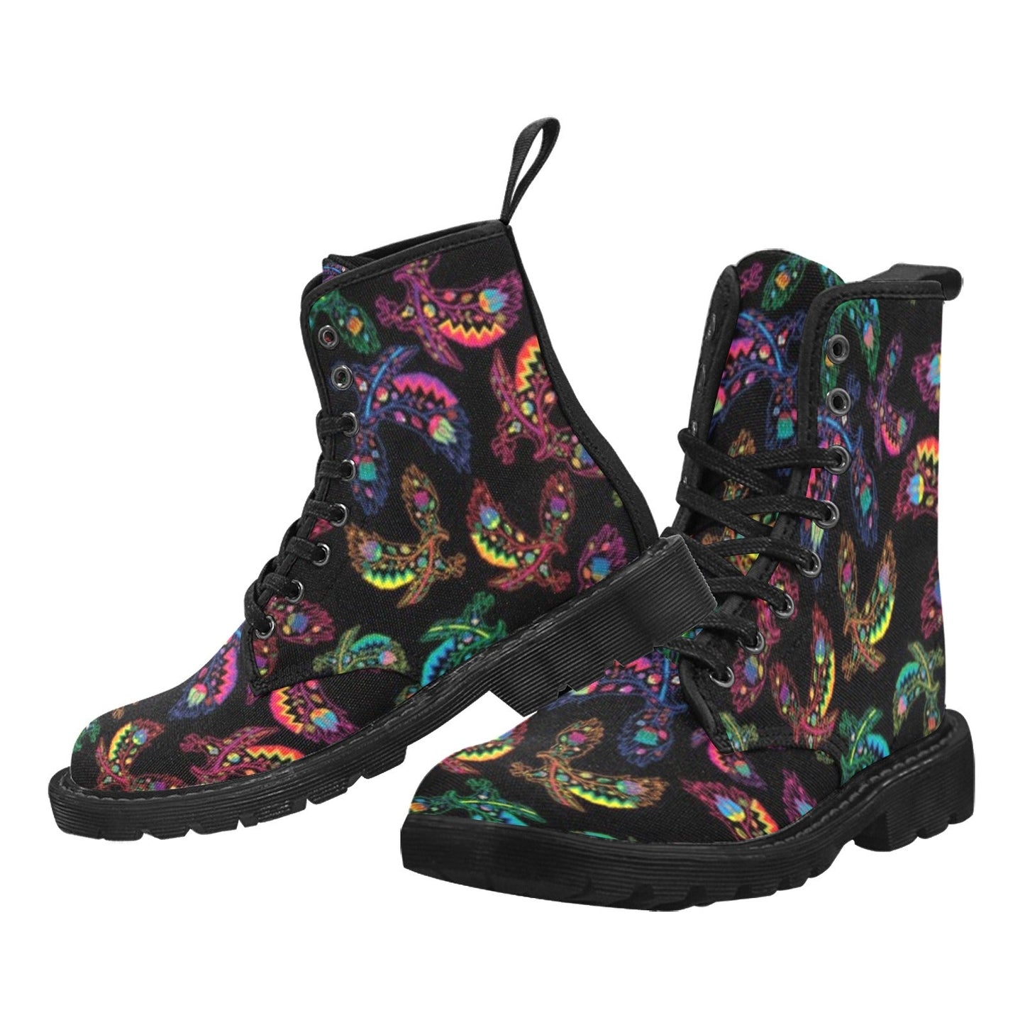 Neon Floral Eagles Boots