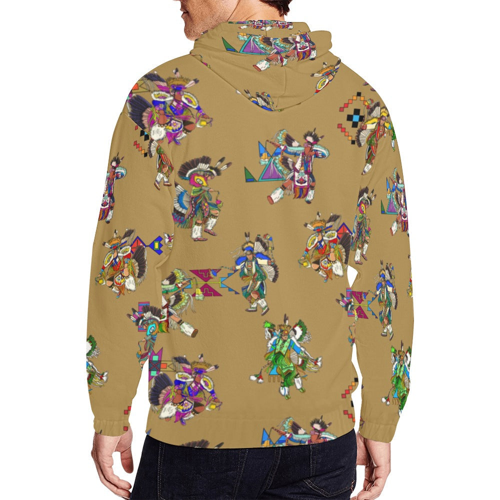 Men's Fancy Dancers Earth Men's Zipper Hoodie