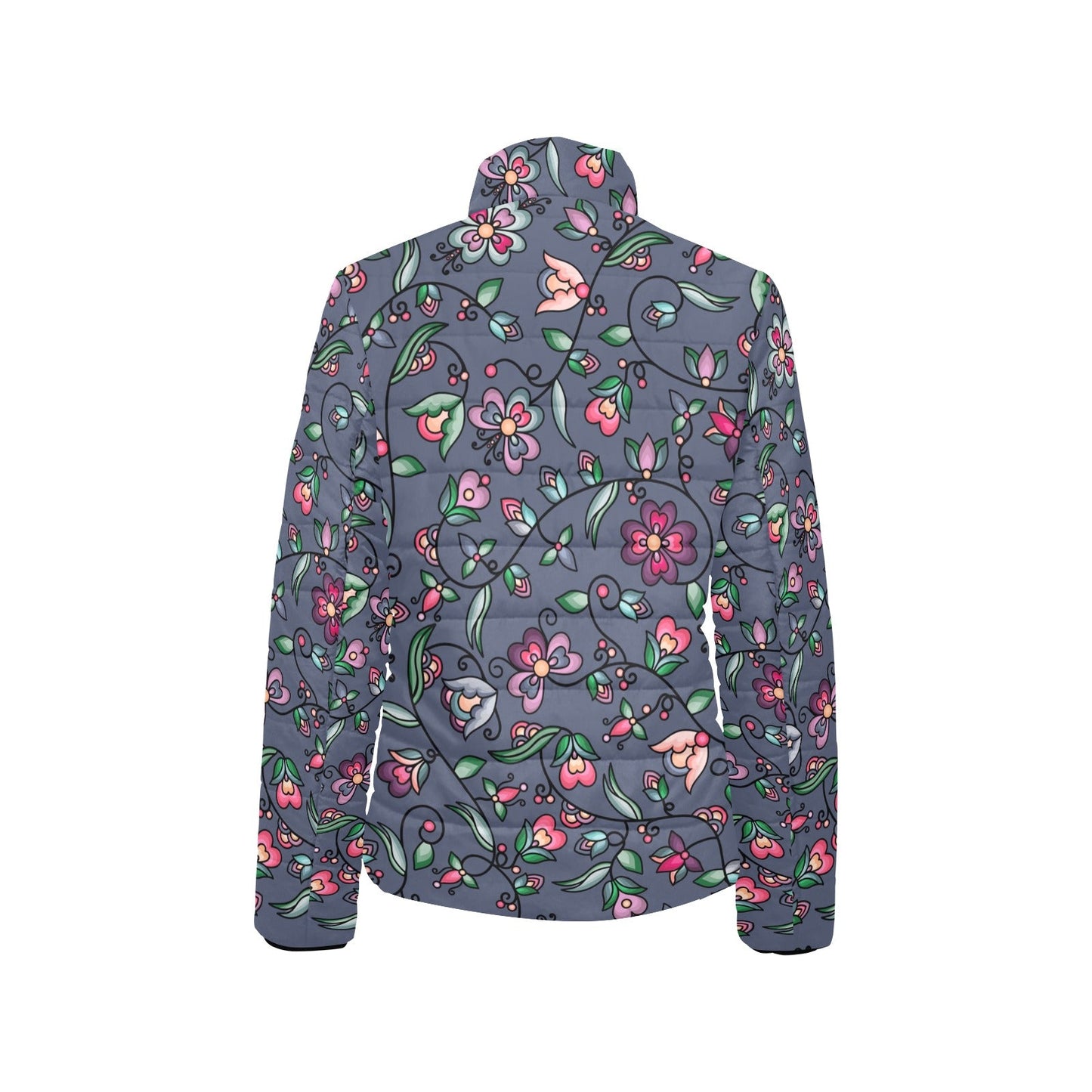 Amber Evening Garland Blue Women's Stand Collar Padded Jacket