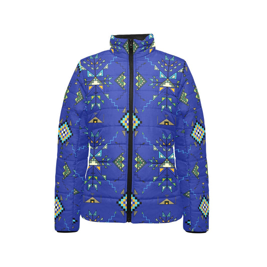Bear Shield Dark Blue Stand Collar Jacket