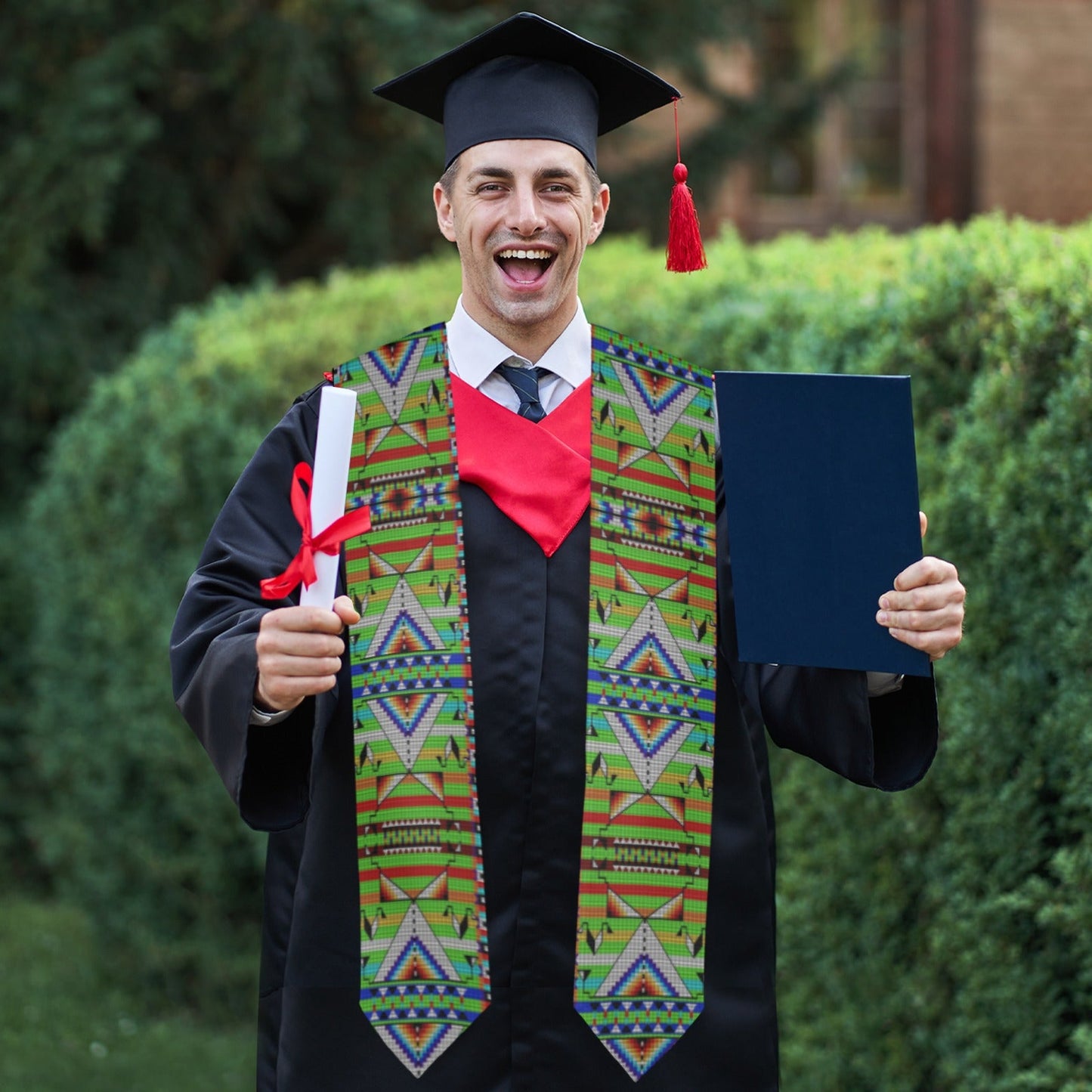 Medicine Blessing Lime Green Graduation Stole