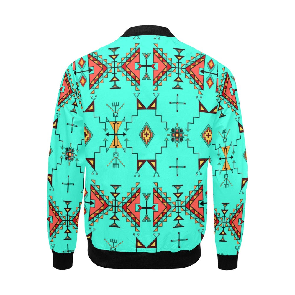 Thunder Flight Turquoise Bomber Jacket for Men