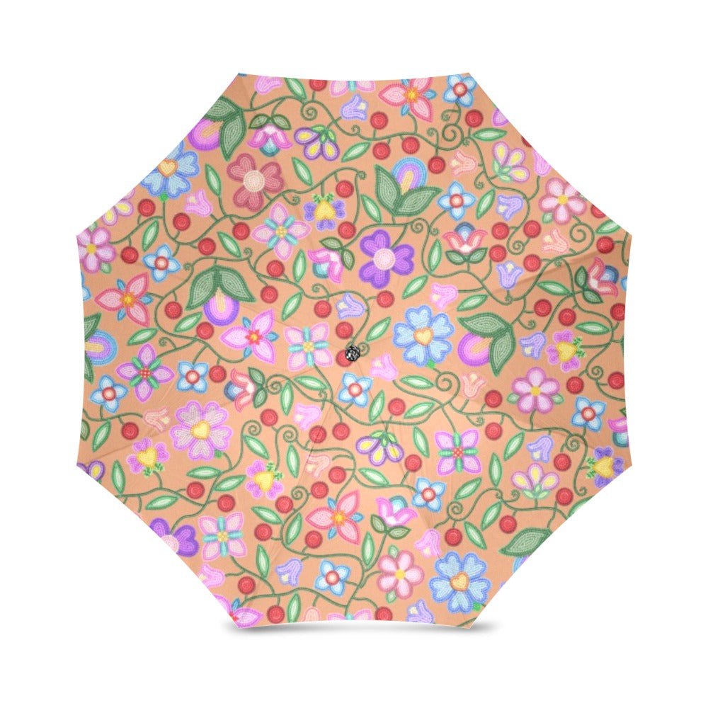 Petal Harmony Terracotta Foldable Umbrella