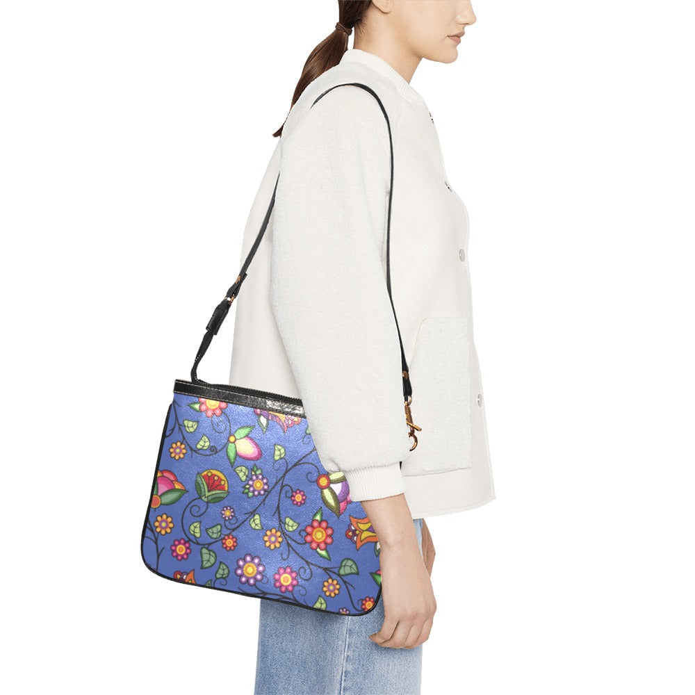 Heartbeat Petals Blue Small Shoulder Bag