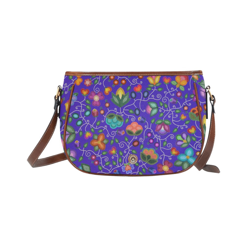 Beaded Offering Blue 1 Saddle Bag/Large