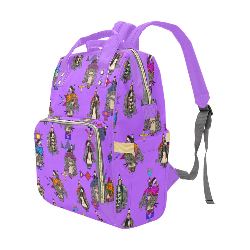 Women's Tradish Dancers Purple Multi-Function Diaper Backpack