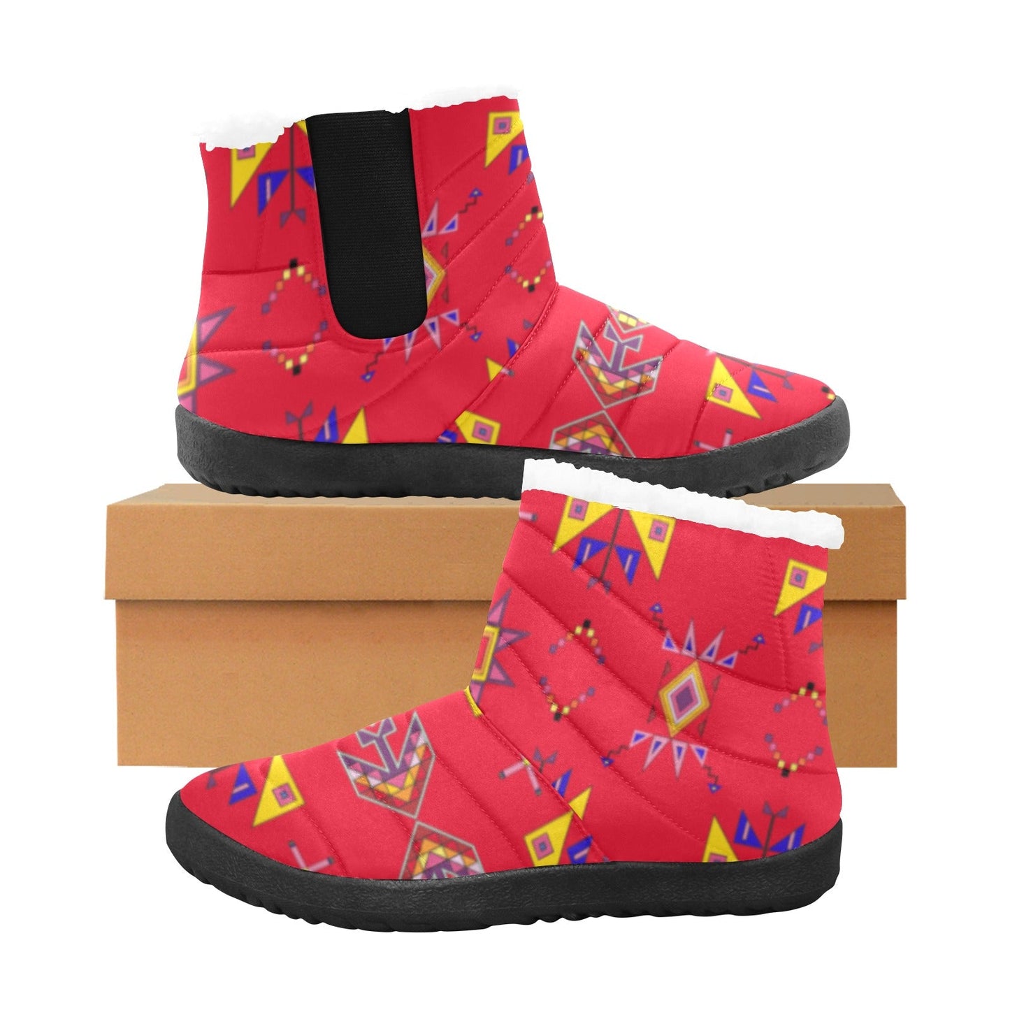 Scattered Generations Red Women's Padded Winter Boot