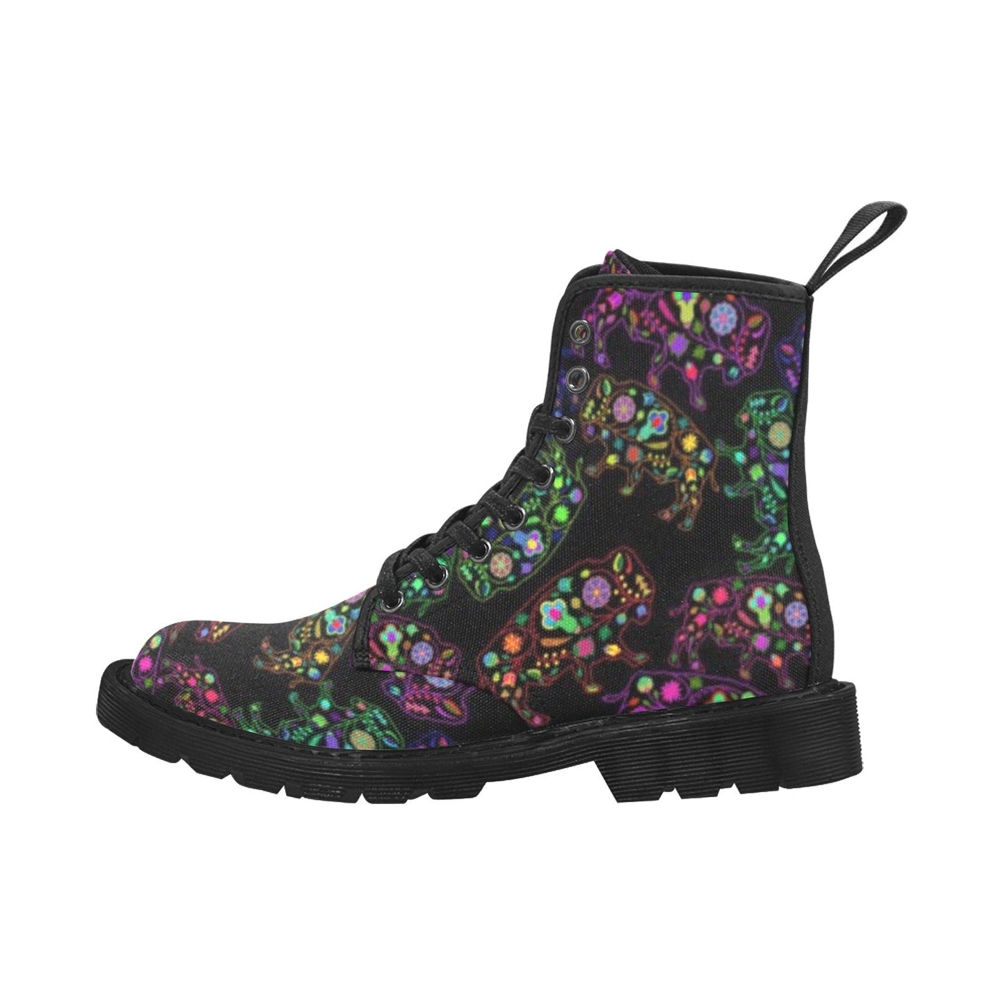 Neon Floral Buffalos Boots