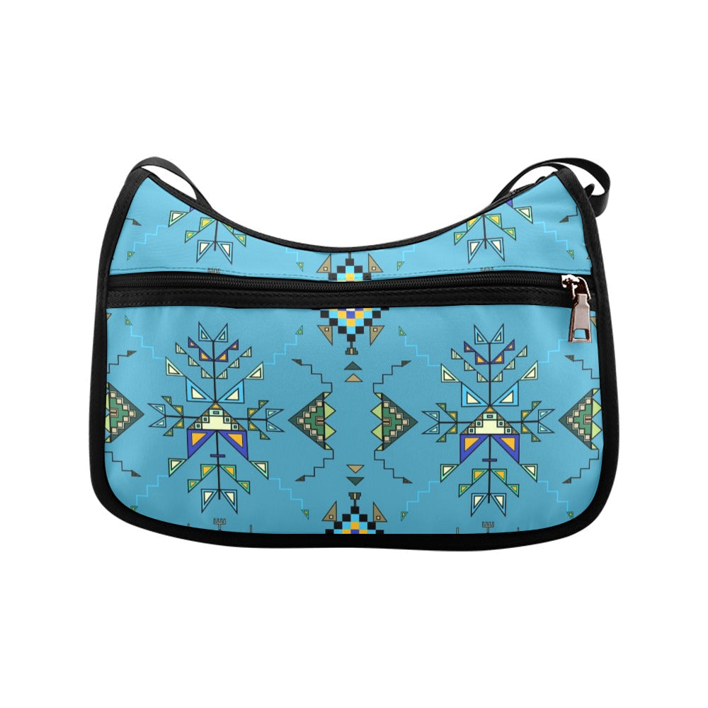 Bear Shield Blue Crossbody Bag