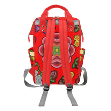 Load image into Gallery viewer, Berry Pop Fire Multi-Function Diaper Backpack/Diaper Bag
