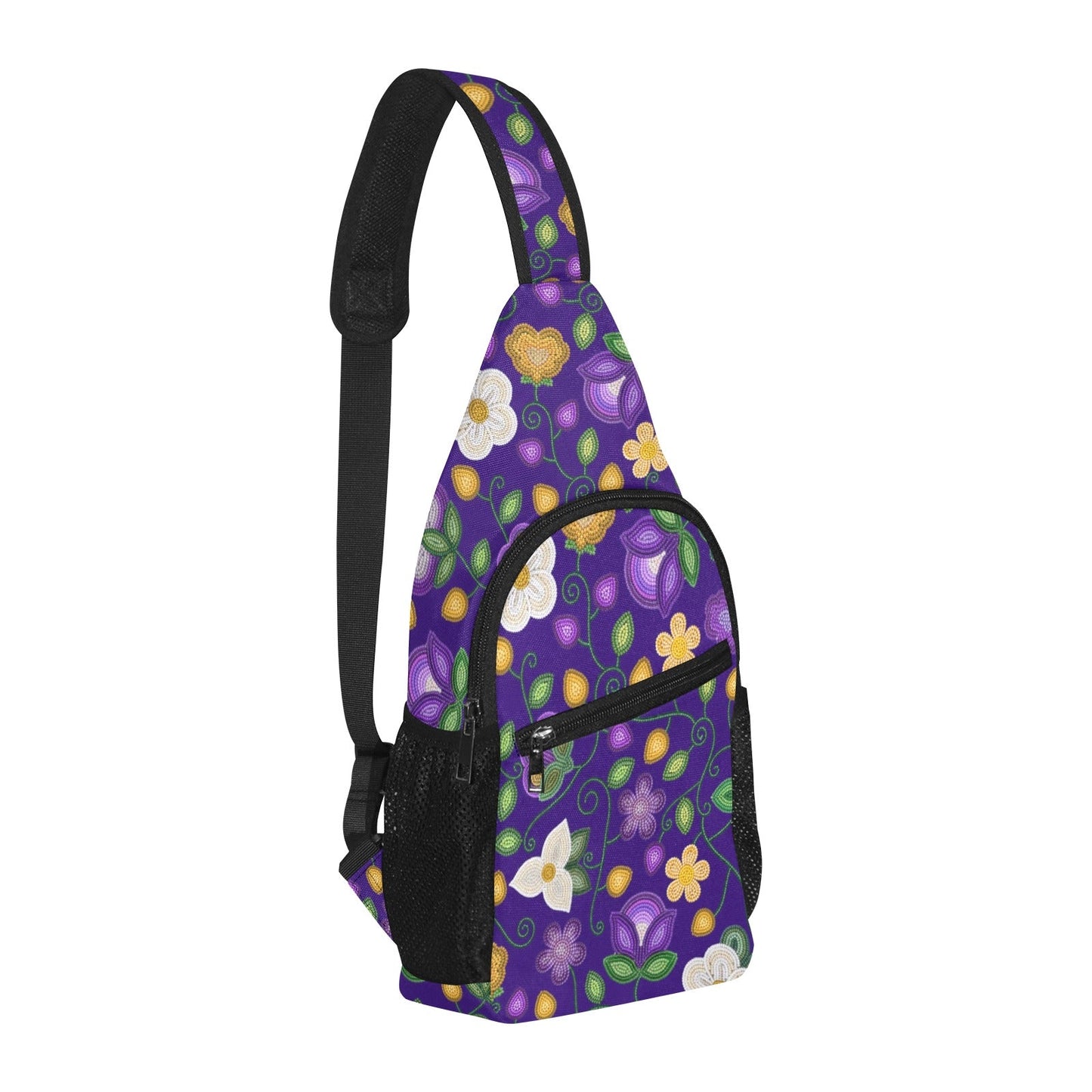 Midnight Moss Bloom Aubergine Chest Bag