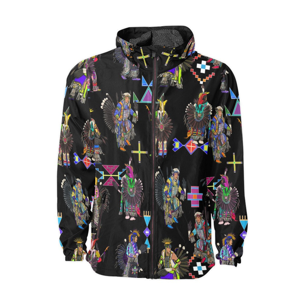 Men's Tradish Dancers Black Men's Windbreaker