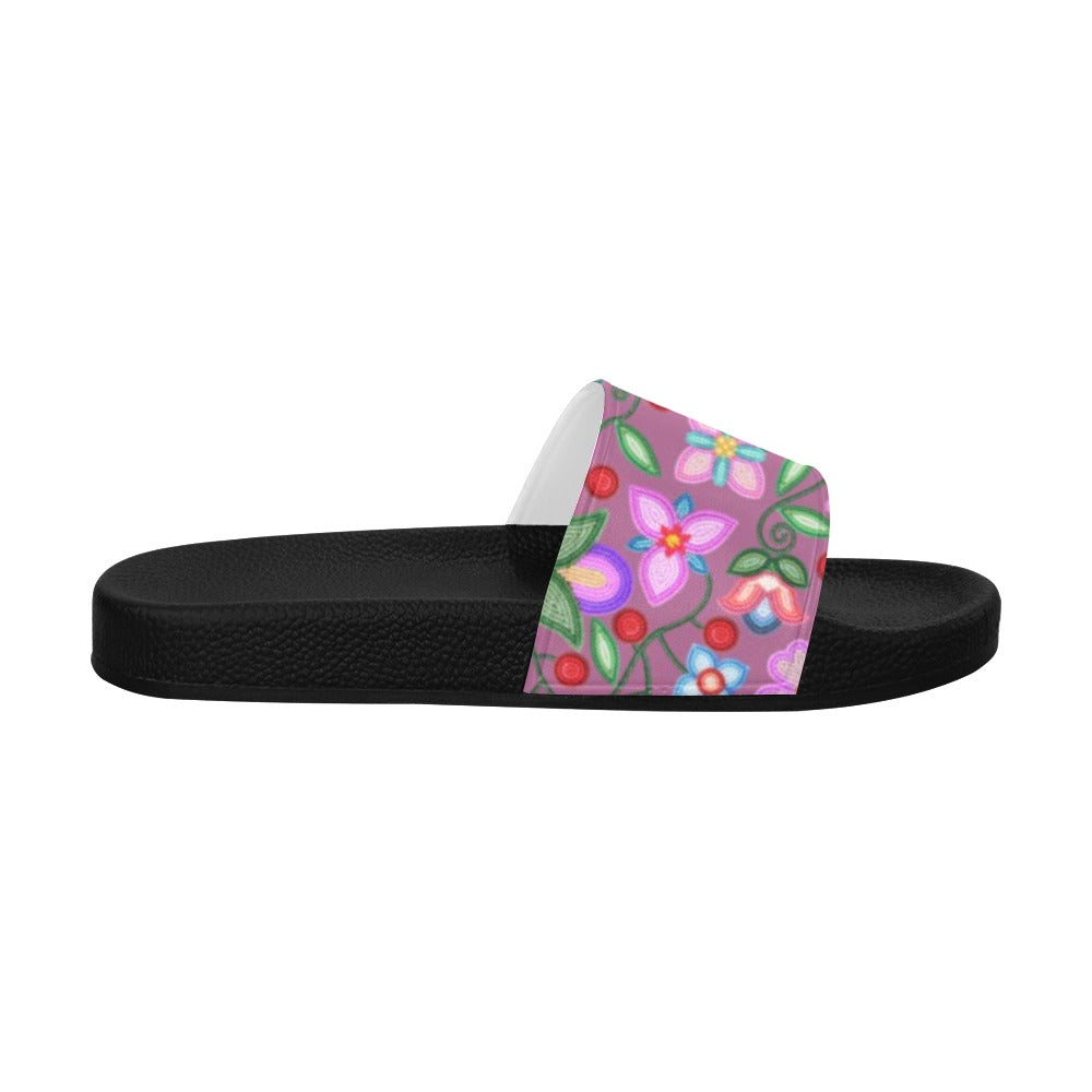 Petal Harmony Dusty Rose Women's Slide Sandals