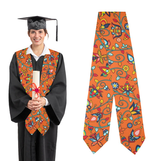 Thorny Path Orange Graduation Stole